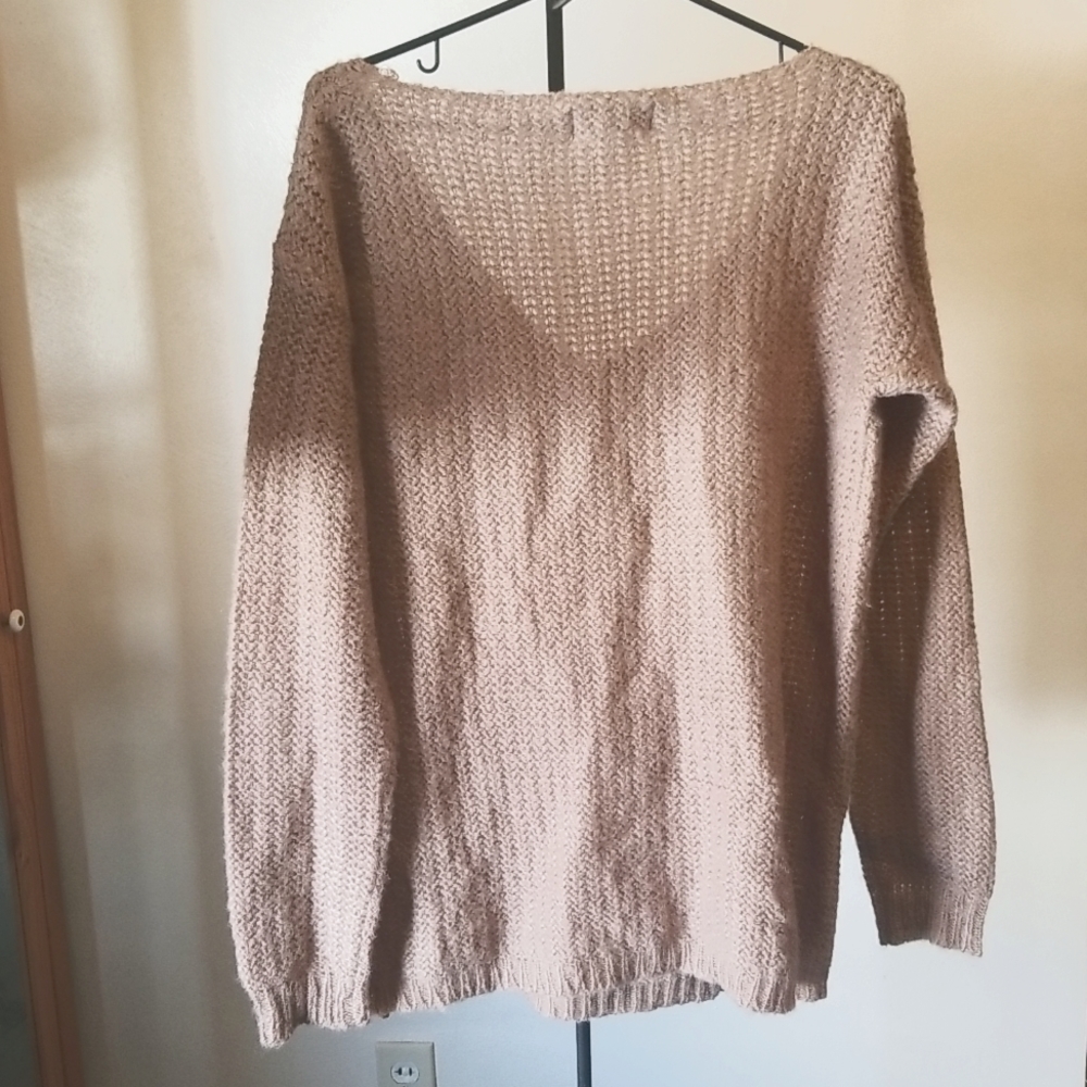 Merry Fun, Tan, Knitted Sweater, Size X-Large, Light Weight. - Picture 3 of 4